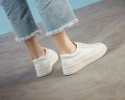 862【高品质】秋冬新款皮面小白鞋系带学生休闲鞋35-39